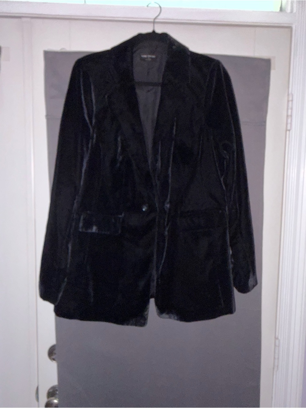 Lane Bryant Black Velvet Blazer Jacket Sz 16 NWOT